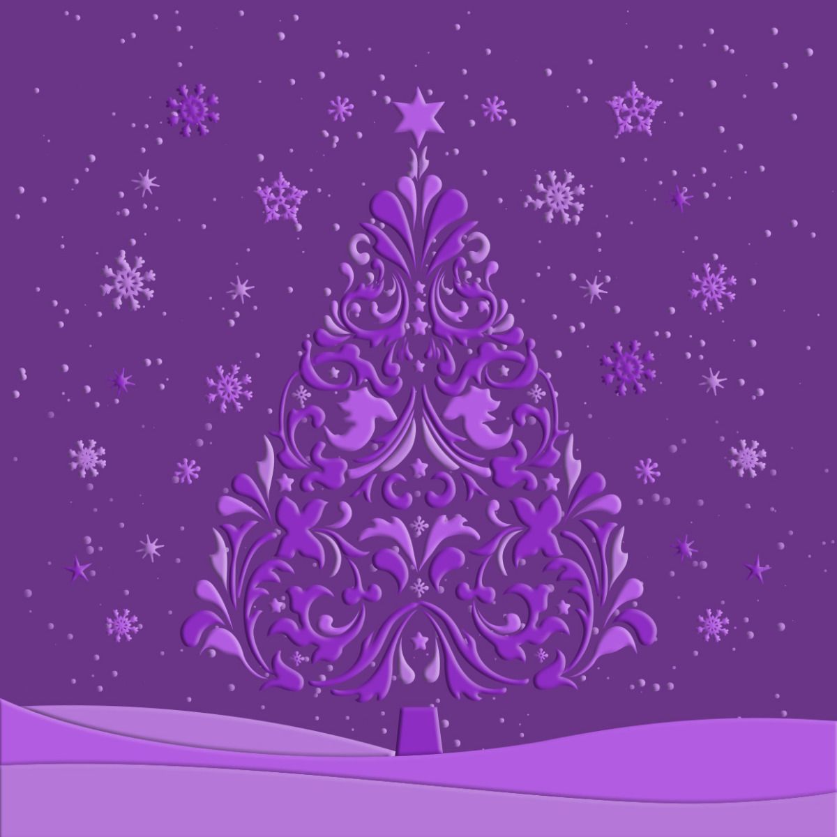 Gemini 6 x 6 3D Embossing Folder - Ornate Christmas Tree