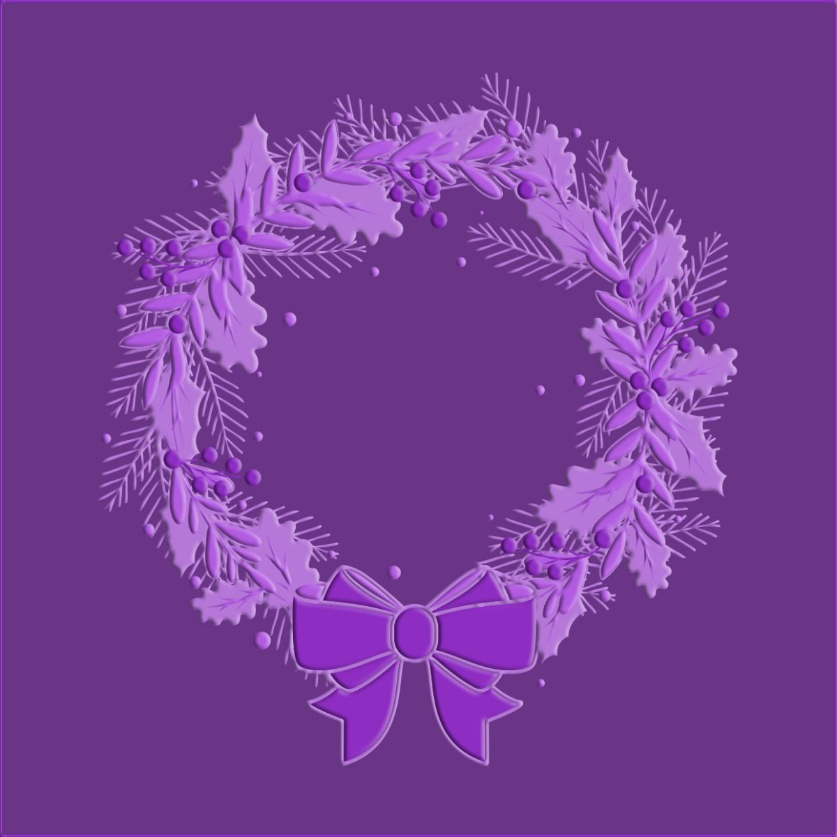 Gemini 6 x 6 3D Embossing Folder - Rustic Wreath