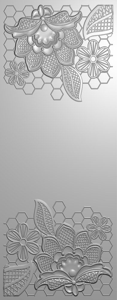 Gemini - 3.25"x8.25" - 3D Embossing Folder - Embellished Lace