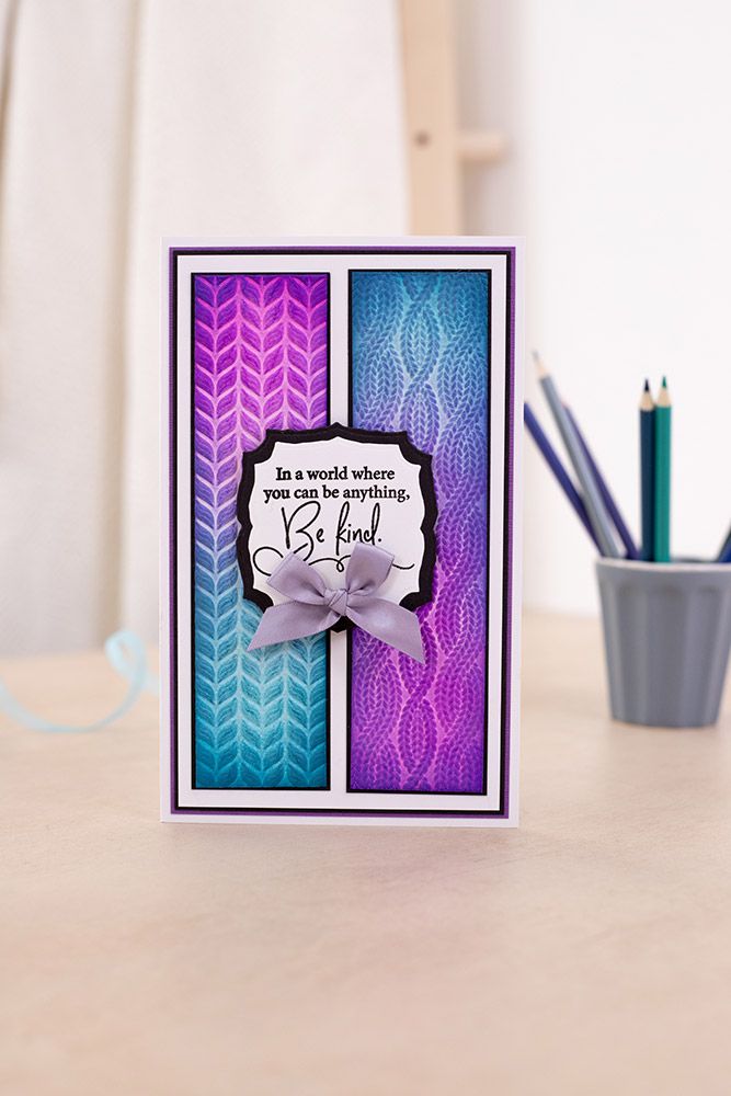 Gemini Floral Panel 3D Embossing Folder - Textured Knits