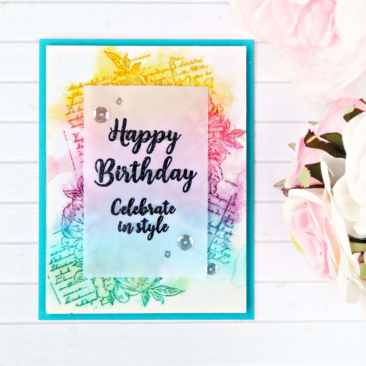 Crafters Companion Sentiment and Verses Clear Stamps - Happy Birthday