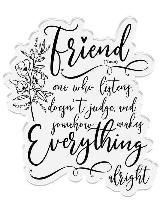 Crafters Companion Friends For Life Clear Acrylic Stamp - A friend like you