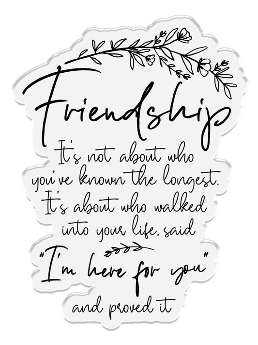 Crafters Companion Friends For Life Clear Acrylic Stamp - I’m here for you