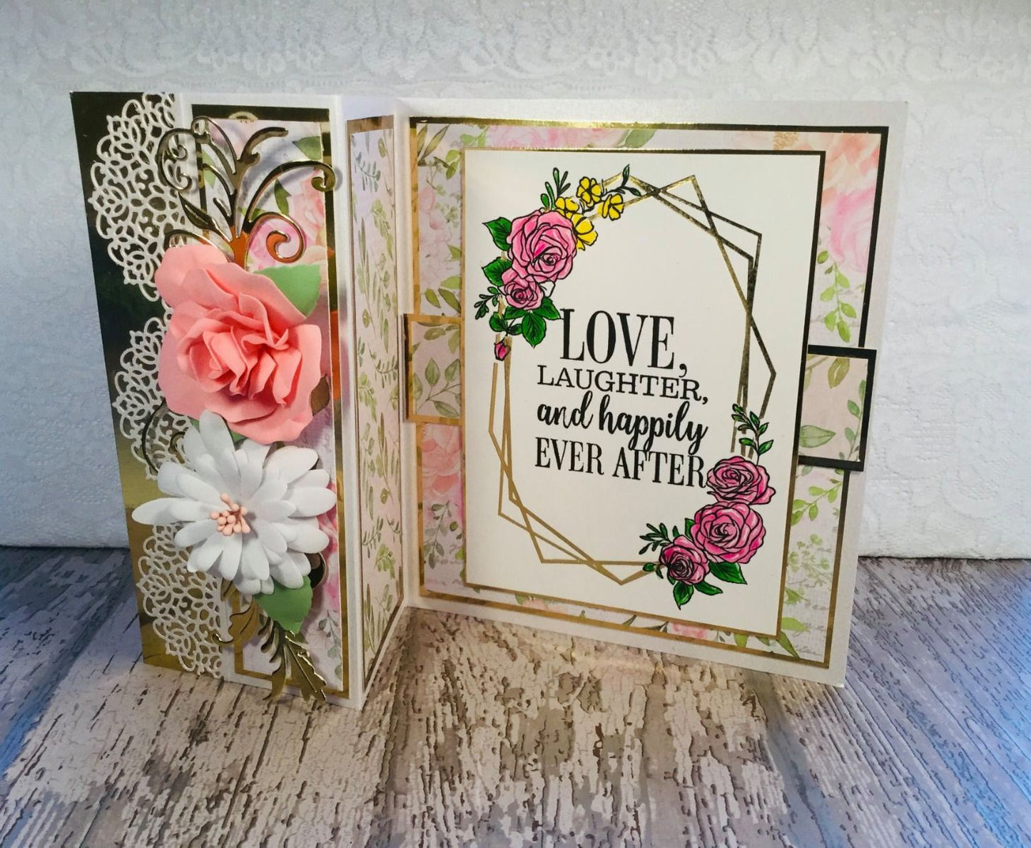 Sara Signature - Garden of Love Foil Stamp Die and Stamp Set - Embellished Frame