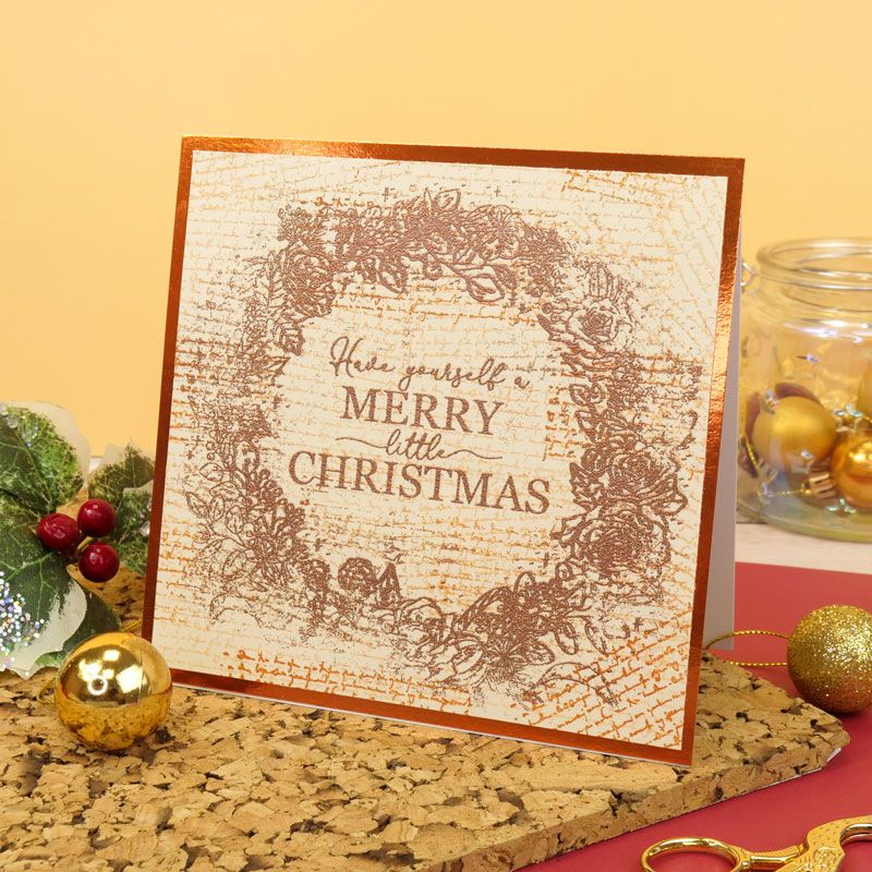 For the Love of Stamps - Christmas Rose Wreath A5 Stamp Set