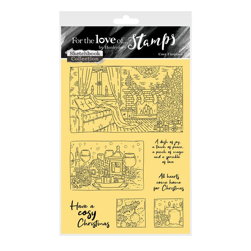 For the Love of Stamps - Cosy Fireplace A6 Stamp Set