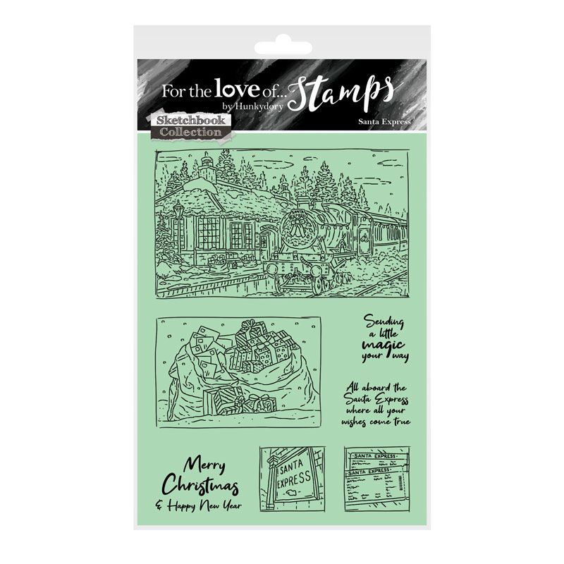 For the Love of Stamps - Santa Express A6 Stamp Set