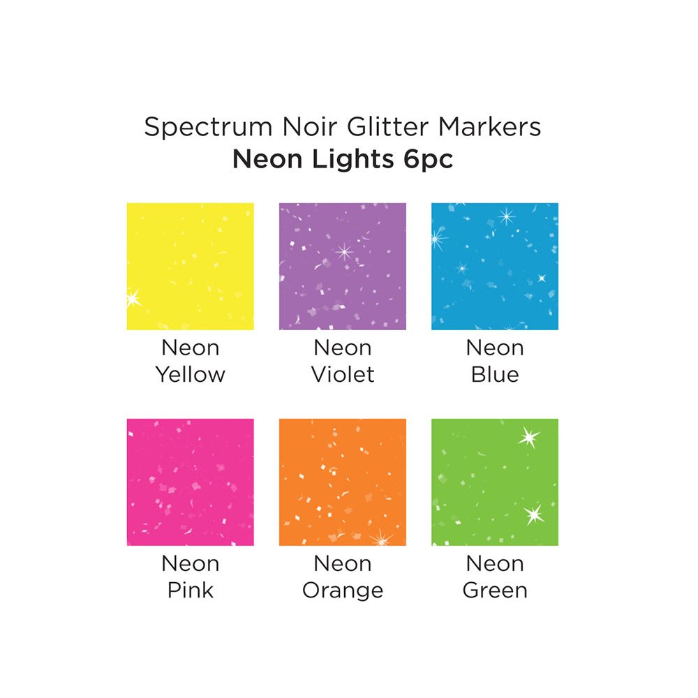 SN-Glitter Marker-Neon Lights 6pc
