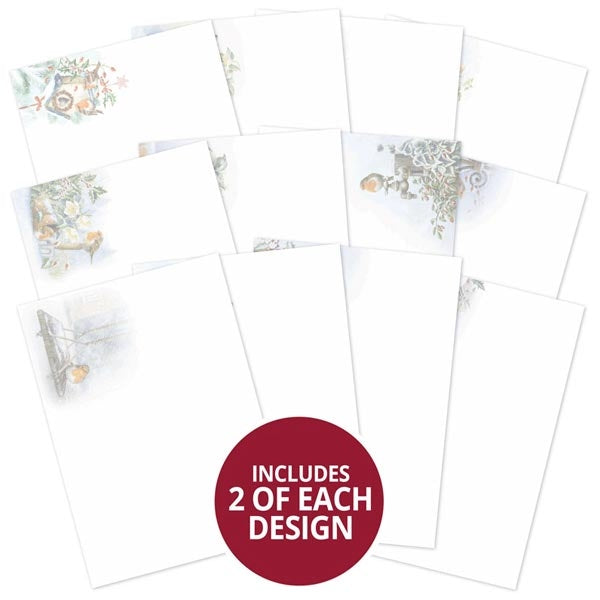 Hunkydory A4 - Little REd Robin LUxury Card Inserts