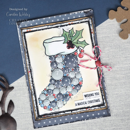 Woodware Clear Singles Big Bubble - Stocking 4 in x 6 in Stamp
