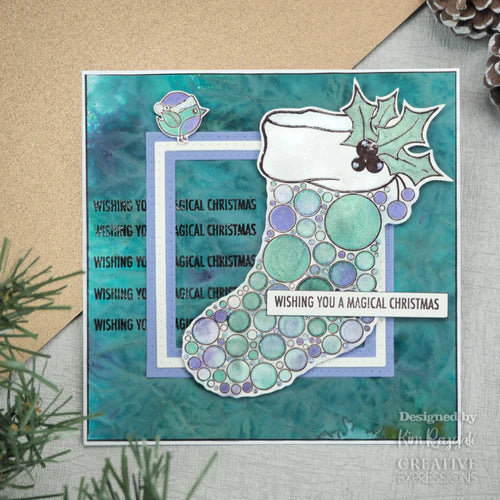 Woodware Clear Singles Big Bubble - Stocking 4 in x 6 in Stamp
