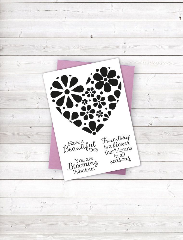 Crafters Companion - Photopolymer Stamp - Blooming Heart