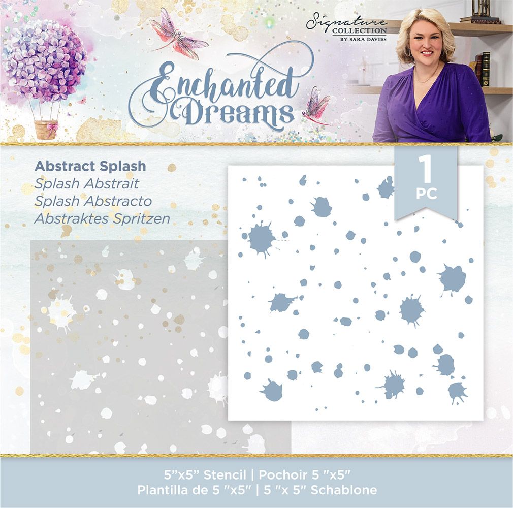 Sara Signature - Enchanted Dreams - Stencil - Abstract Splash