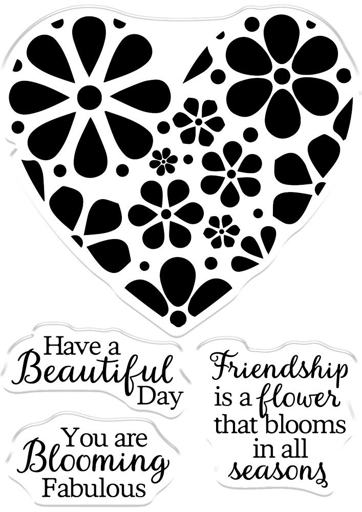 Crafters Companion - Photopolymer Stamp - Blooming Heart