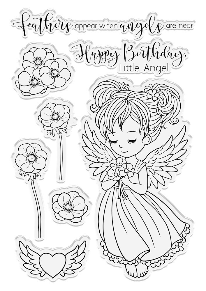 Conie Fong Angel Inspiration Stamp & Die - Angel Wishes