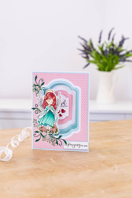 Conie Fong Angel Inspiration Stamp & Die - Angel Prayers