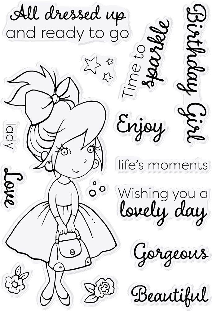 CC - Clear Acrylic Stamps - All dressed up