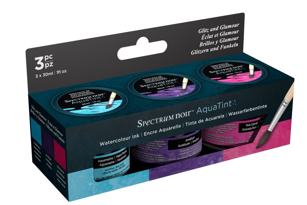 Spectrum noir - AquaTint Watercolour Ink 3pc Set - Glitz & Glamour