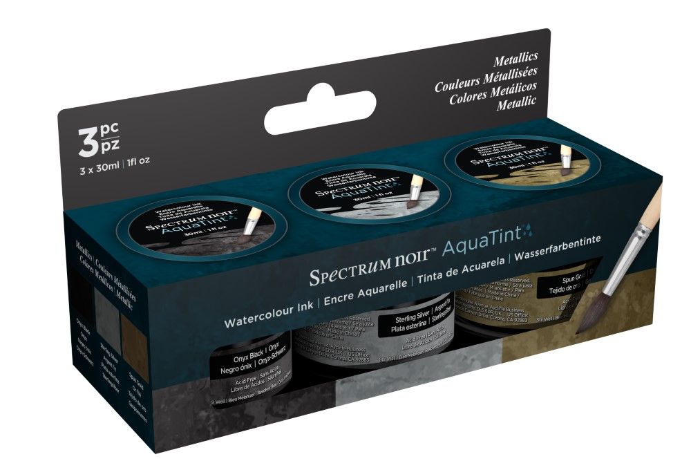 Spectrum noir - AquaTint Watercolour Ink 3pc Set - Metallics