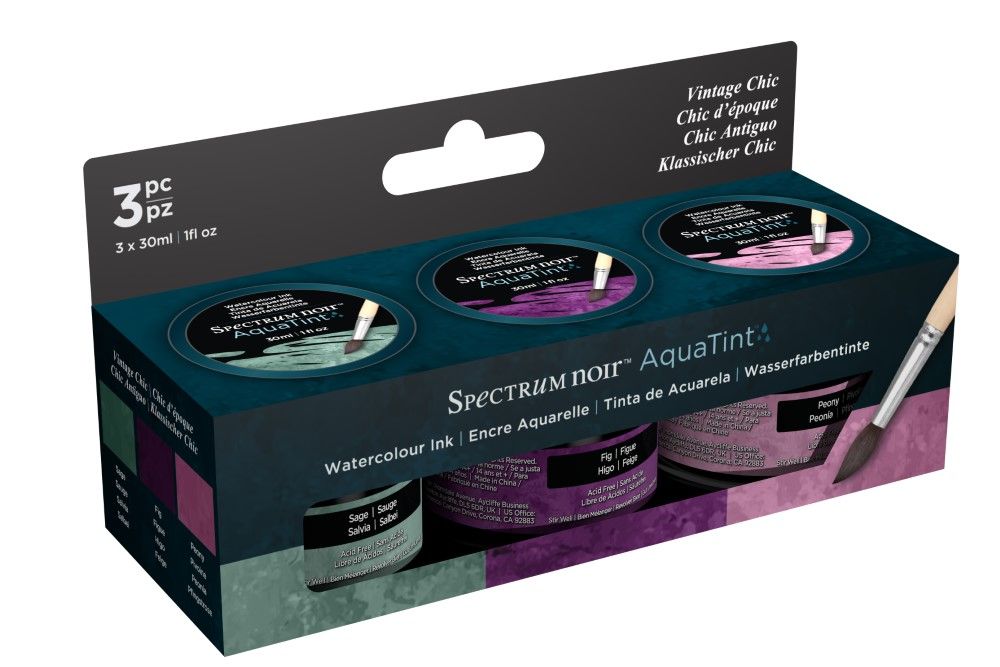 Spectrum noir - AquaTint Watercolour Ink 3pc Set - Vintage Chic