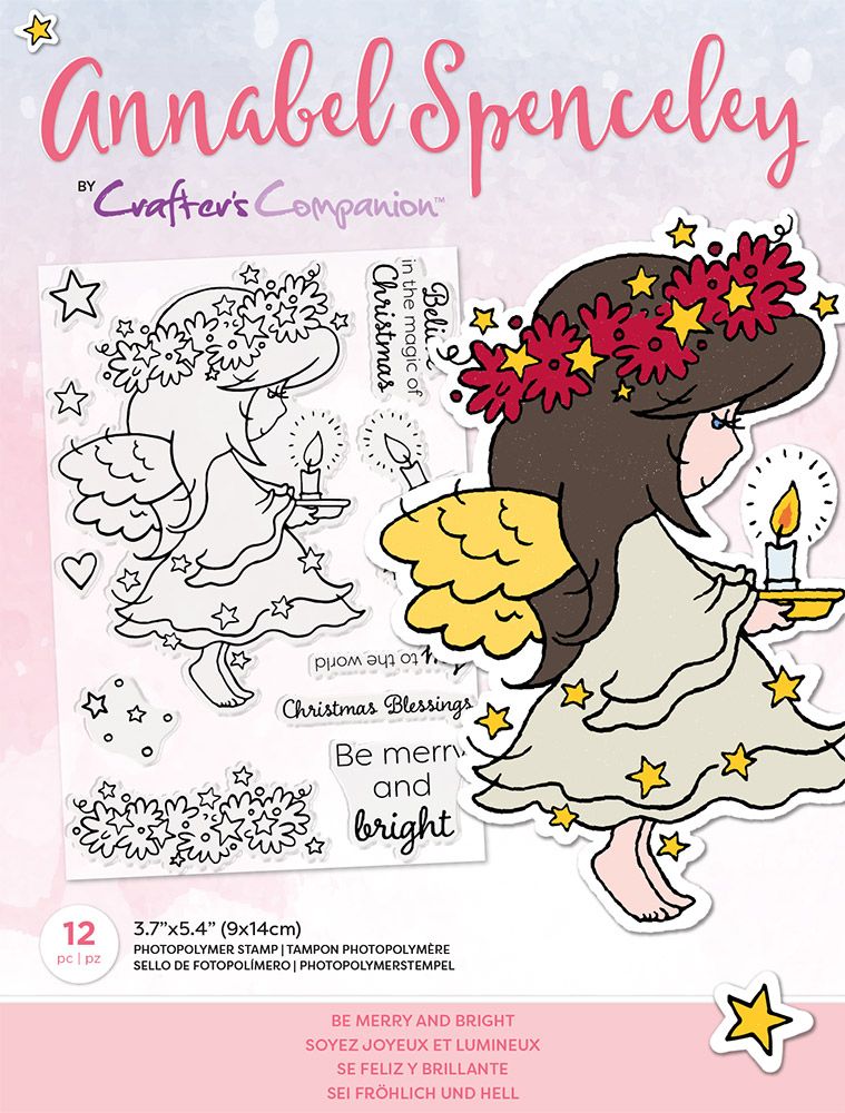 Annabel Spenceley Photopolymer Stamp - Be merry and bright