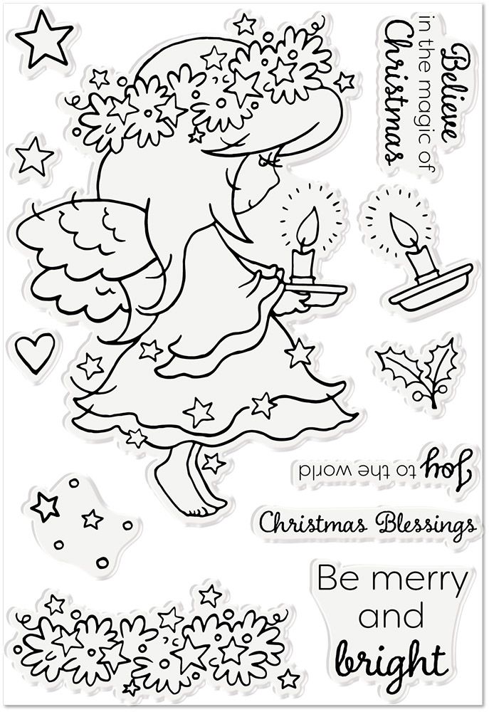 Annabel Spenceley Photopolymer Stamp - Be merry and bright
