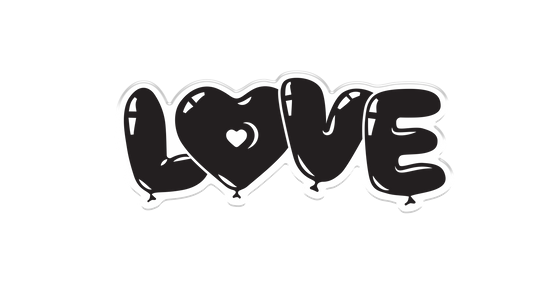 Gemini Stamp & Die Balloon Sentiments - Love