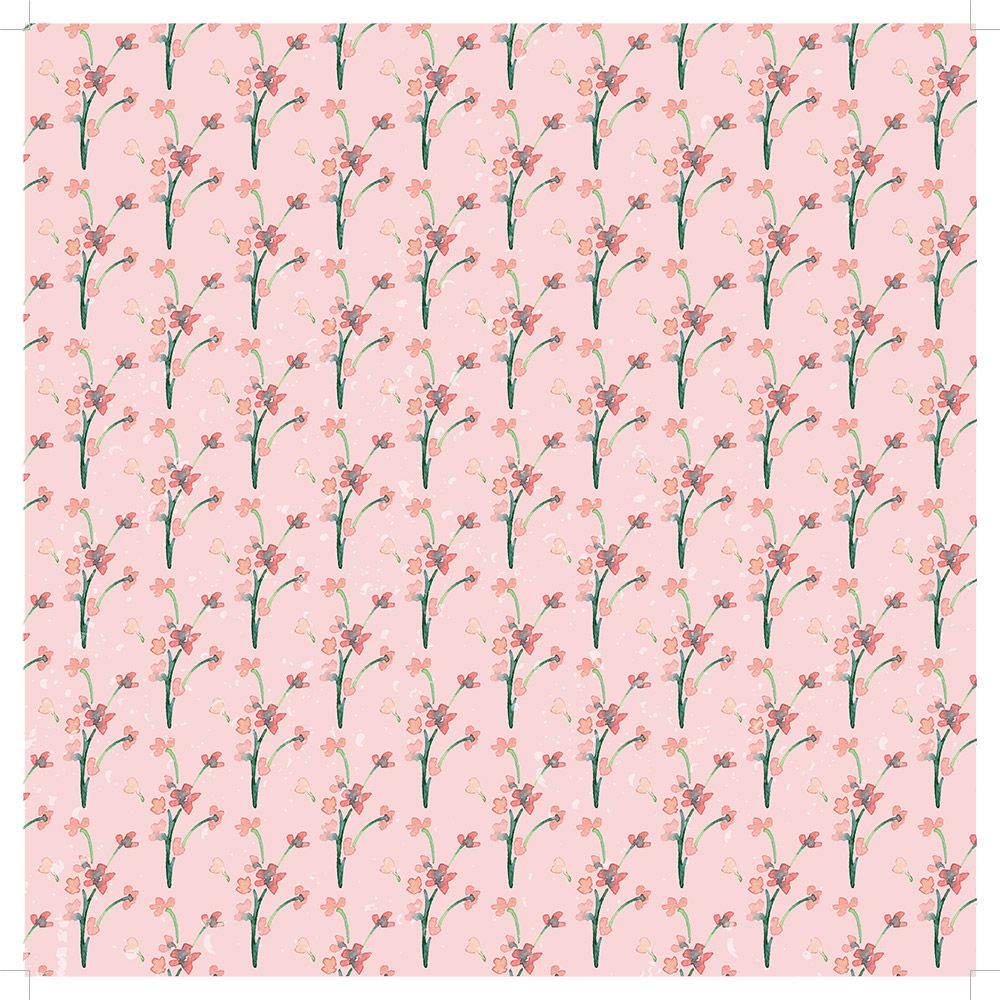 CC - 12"x12" Paper pad - Blush & Blue Florals