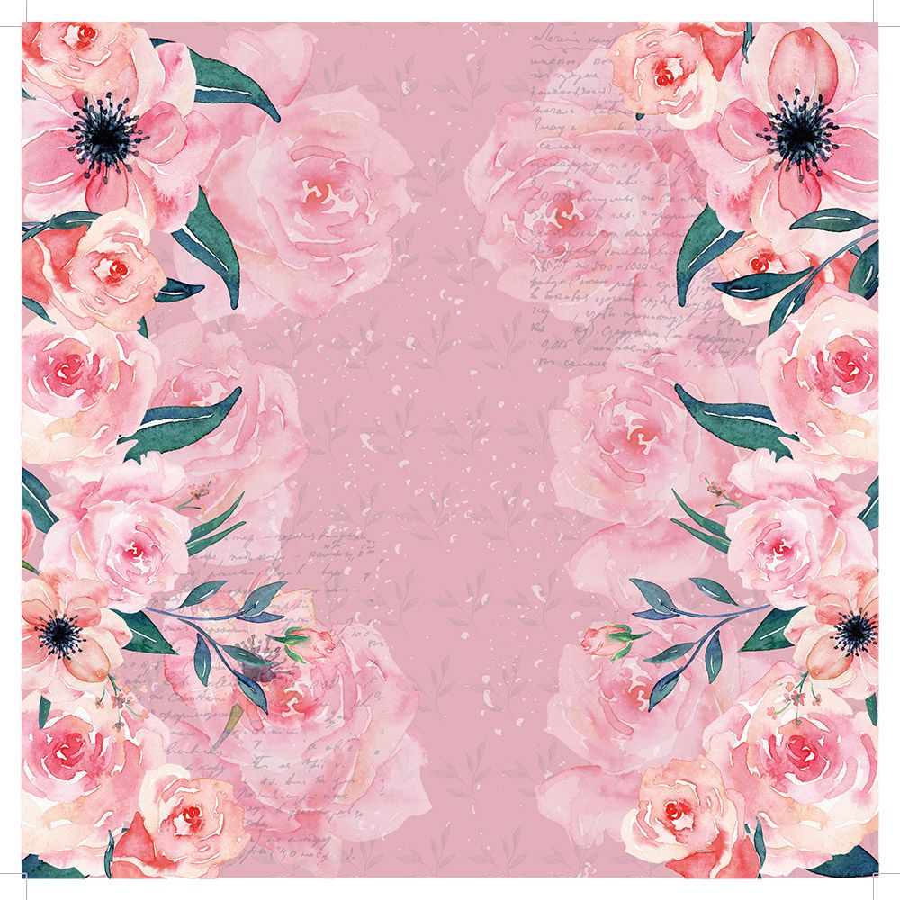 CC - 12"x12" Paper pad - Blush & Blue Florals