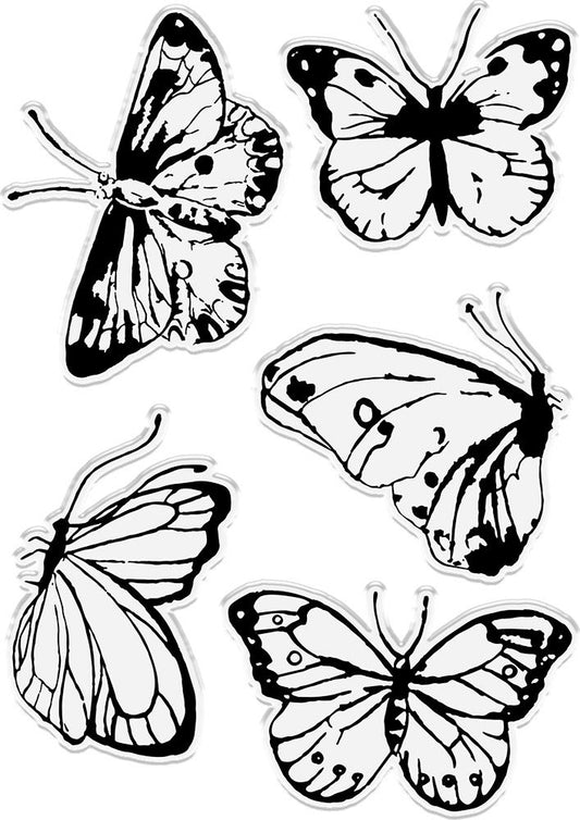 Crafters Companion - Photopolymer Stamp Set - Butterflies in Flight