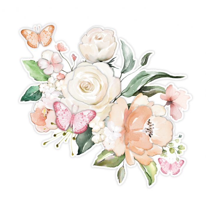 Caring Thoughts - Metal Die - Floral Decoupage Set 2