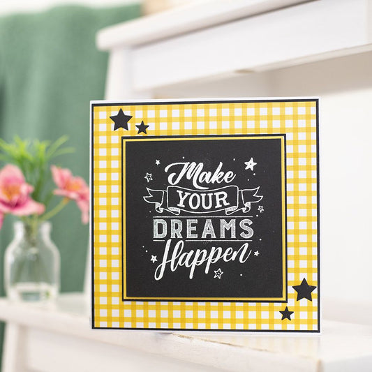 Crafters Companion - Photopolymer Stamp - Make your dreams happen