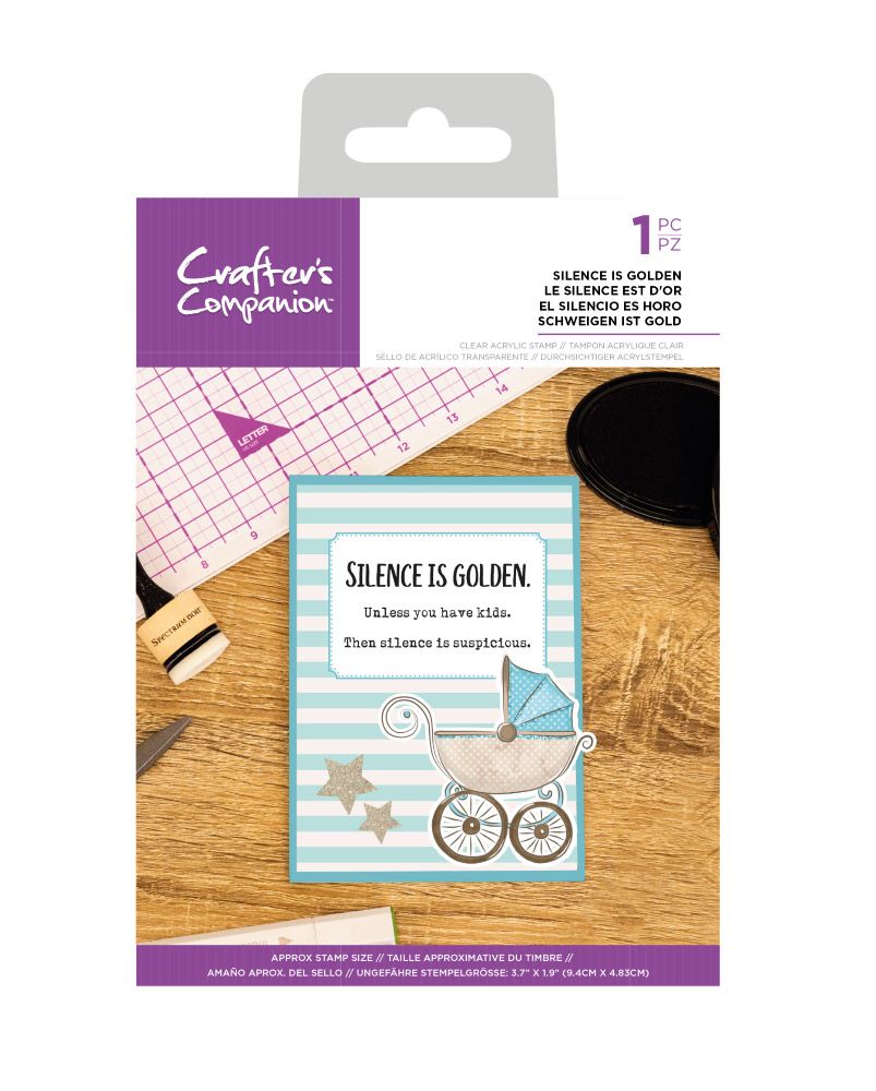 CC - Clear Acrylic Stamps - Silence is Golden
