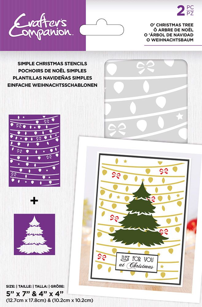 Crafters Companion Stencil - O Christmas Tree