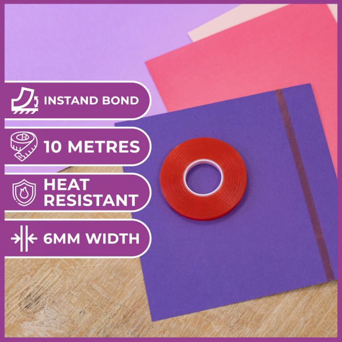 CC - Red Liner Double Sided Tape (6mm)