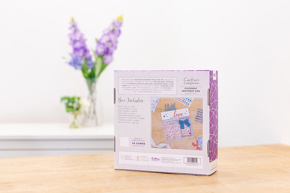 Crafter's Companion Subscription Box - Statement Sentiment Dies - Box 41