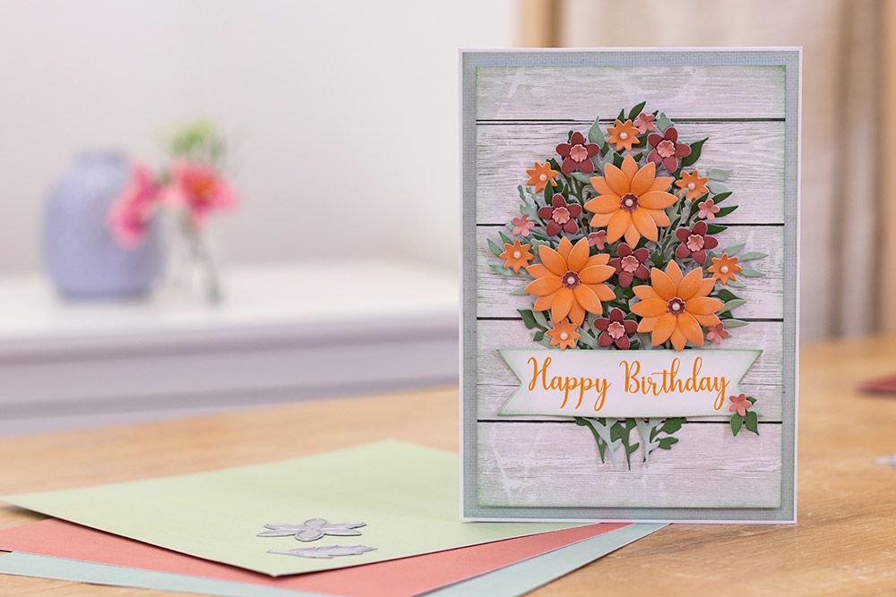 Crafters Companion - Monthly Craft Kit - Say it with Flowers Craft Kit - Box 48