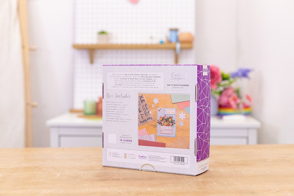 Crafters Companion - Monthly Craft Kit - Say it with Flowers Craft Kit - Box 48