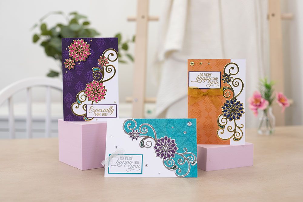 Crafters Companion Monthly Craft Kit - Grande Floral Swirl Dies Box 55