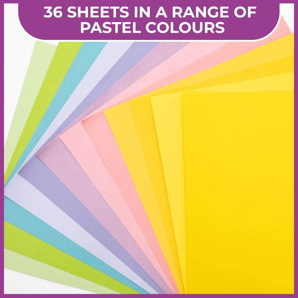Crafters Companion - 12 x 12 Textured Cardstock - Pastels