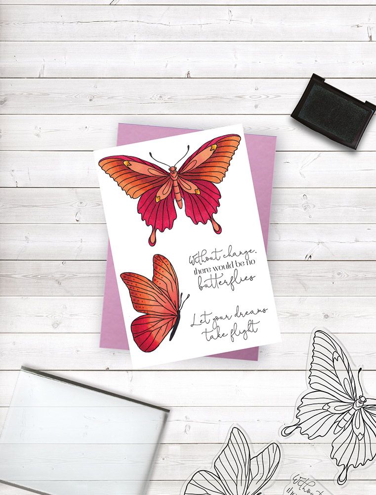 Crafters Companion - Photopolymer Stamp - Dreams Take Flight