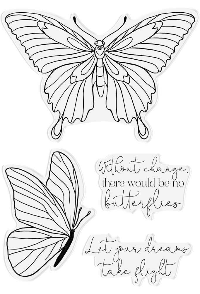 Crafters Companion - Photopolymer Stamp - Dreams Take Flight