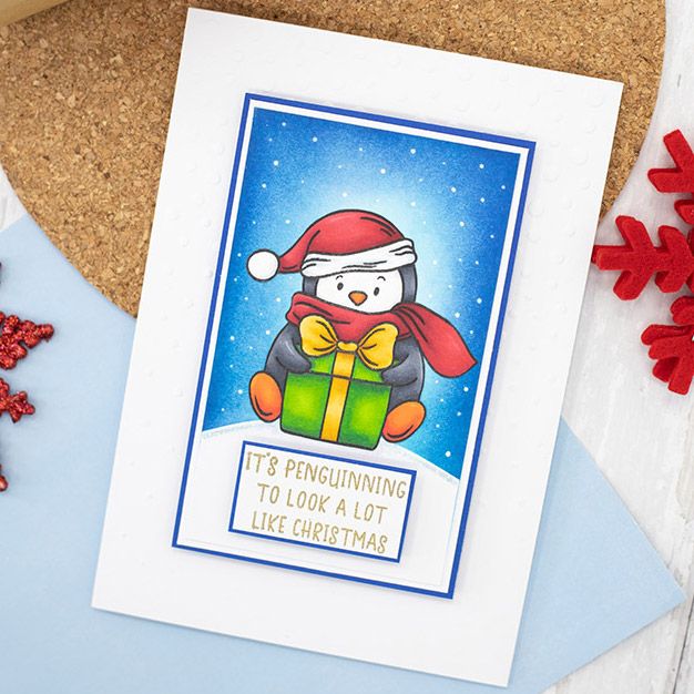 Crafters Companion Punny Christmas Photopolymer Stamp - It’s Penguinning