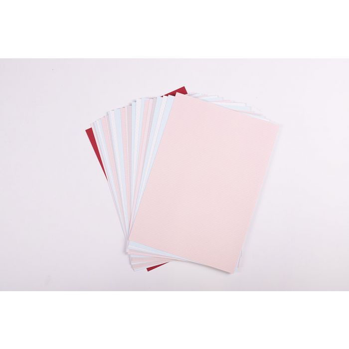 Paper Dienamics A4 Designer Card - 25 Sheet Assorted Patterns Pack - 6 Colours 250Gsm