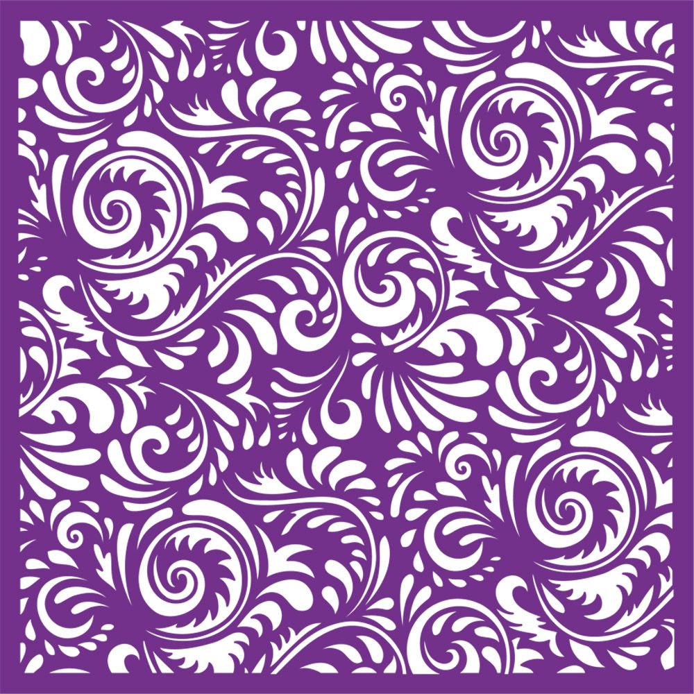 Crafters Companion Stencil 7 x 7" - Abstract Swirls
