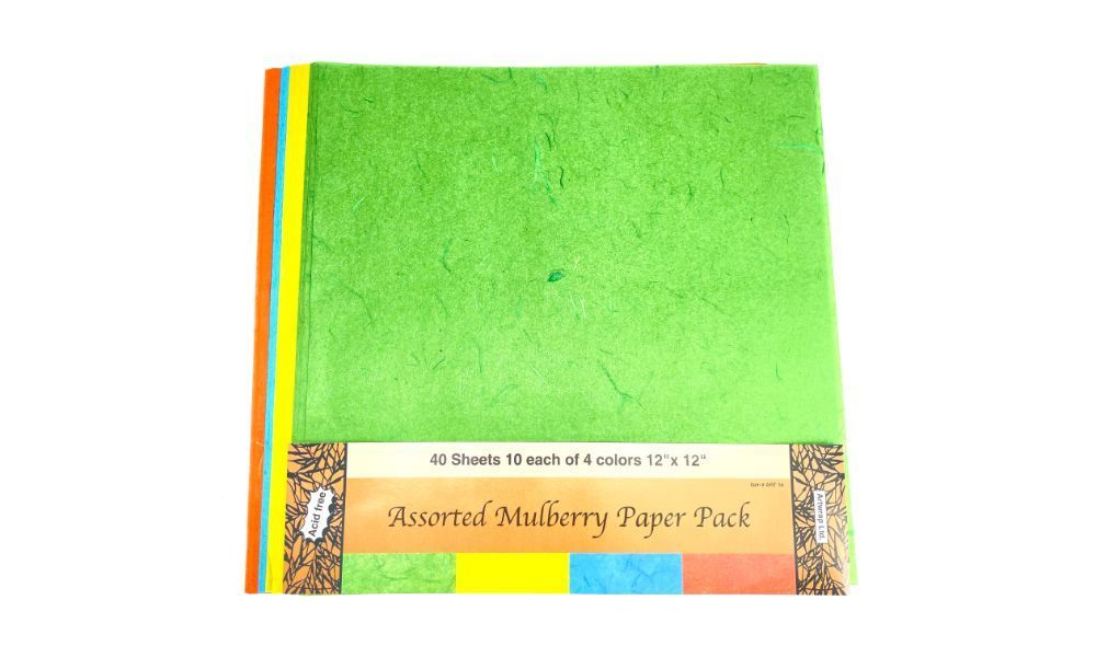 Paper Dienamics Assorted 12" x 12" Mulberry Tree Paper Pack 1 - 40 Sheets