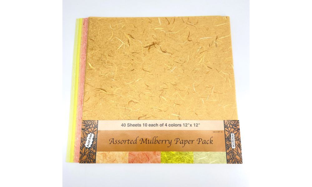 Paper Dienamics Assorted 12" x 12" Mulberry Tree Paper Pack 1 - 40 Sheets