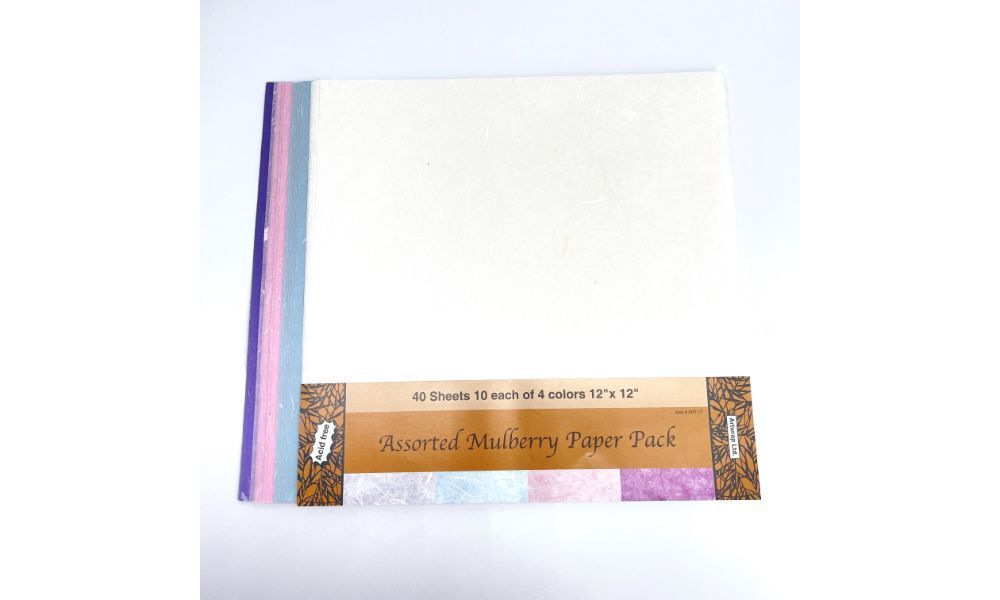 Paper Dienamics Assorted 12" x 12" Mulberry Tree Paper Pack 1 - 40 Sheets