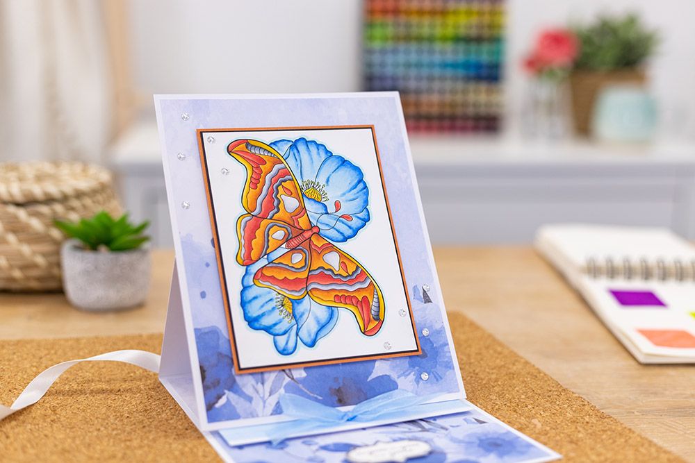 Crafters Companion Card Front Colouring Pads 3.75"X5- Butterflies And Botanics
