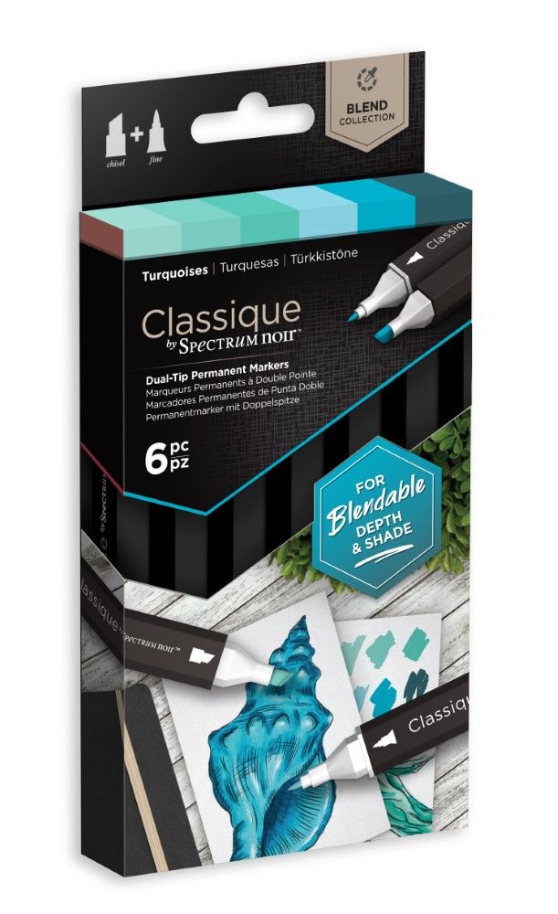 Spectrum Noir Classique 6PC - Turquoises